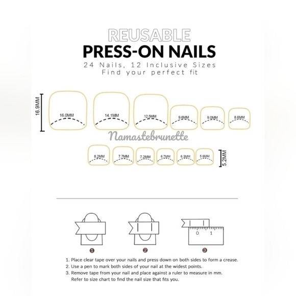 Nwt 48pcs French Manicure & Pedicure Premium Press On Nails - Picture 8 of 15